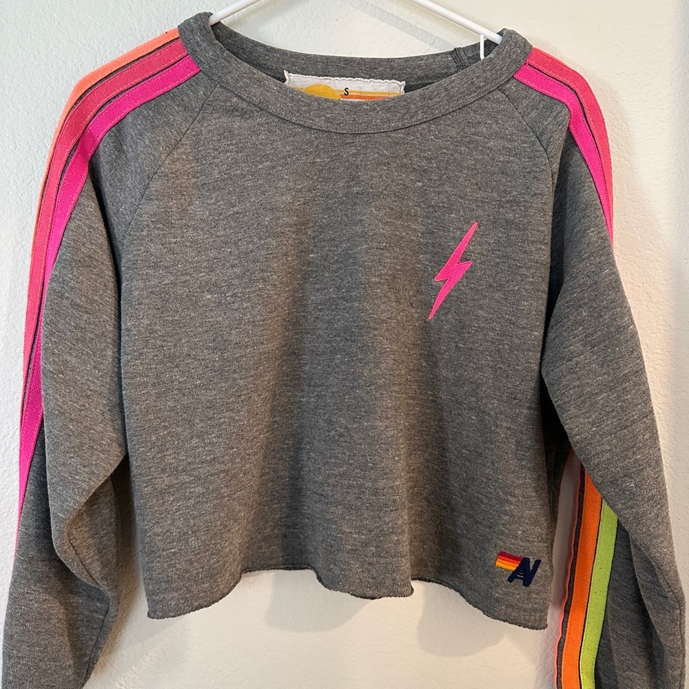 Aviator Nation Bolt Crop Sweatshirt